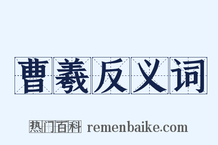 曹羲反义词是什么意思的图片